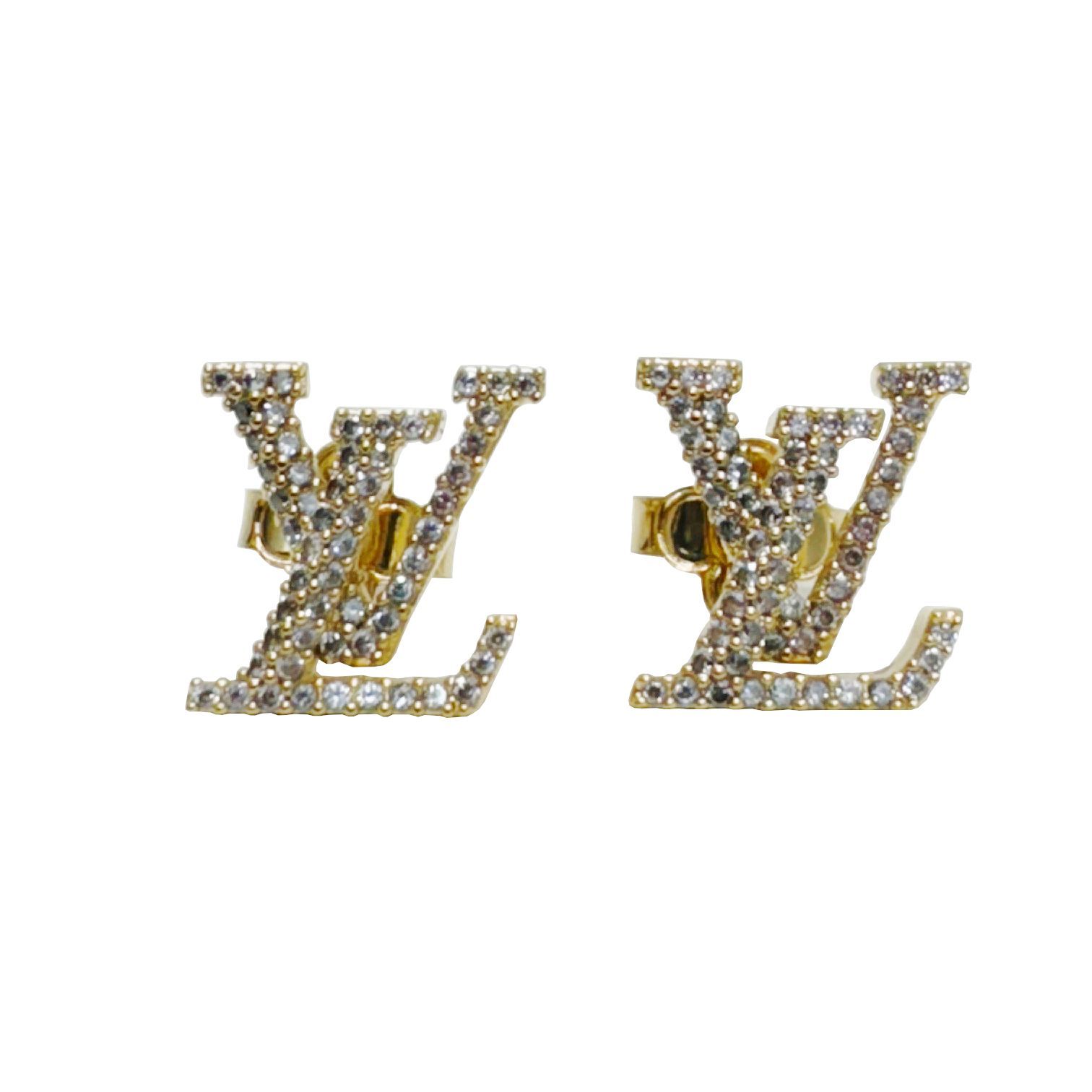Louis Vuitton アイコニック　ピアス　ゴールド LOUIS VUITTON ルイ ヴィトン ピアス LV アイコニック ストラス