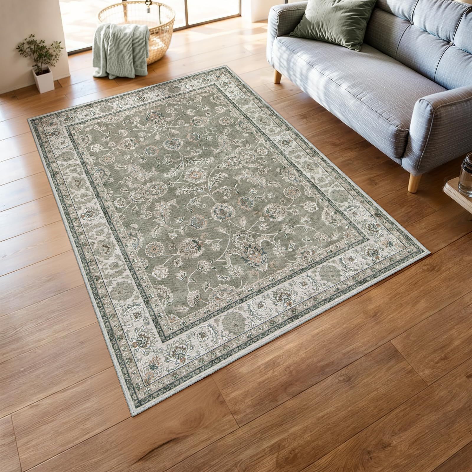 ベージュ 円形ラグ 北欧 シンプルデザイン（shikimono） カーペット