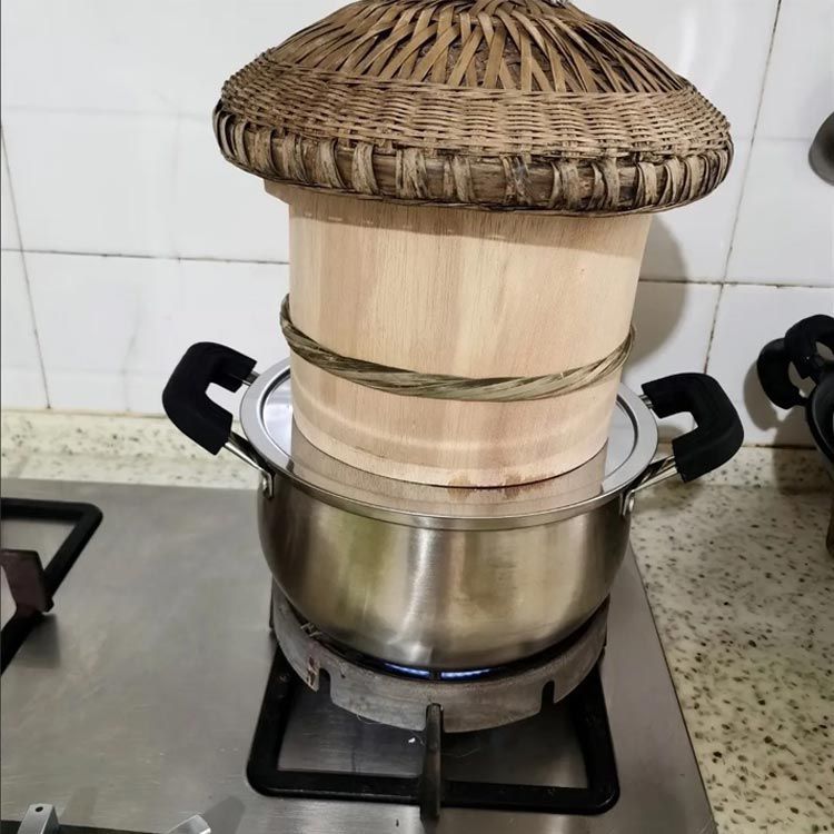 桧製蒸籠24センチ1段・蒸し板セット