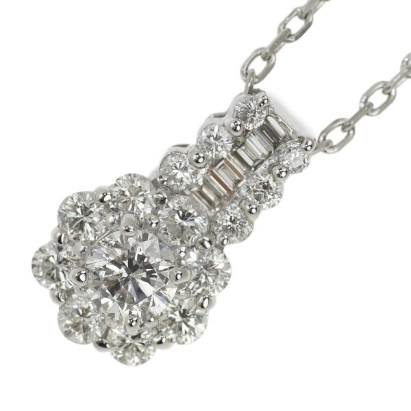 Pt850ダイヤデザインネックレスD0.65ct