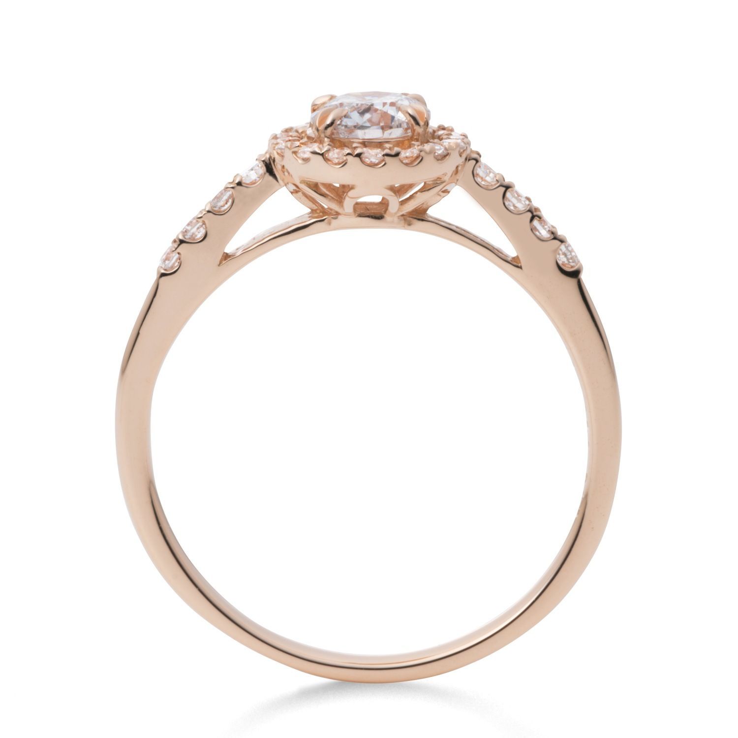 ❤️12号 K18PG ピンク ゴールド Fカラー ダイヤモンド ダイヤ リング  