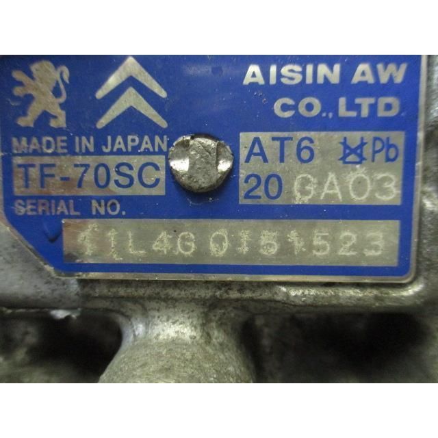 H24 プジョー RCZ T7R5F02 5F02 オートマ ミッション TF-70SC 52072km 177038 4398 FFCRYSTALESIA_COM