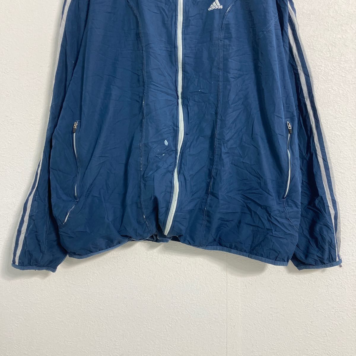 adidas ジップアップ ジャケット 2XL ネイビー ホワイト アディダス 