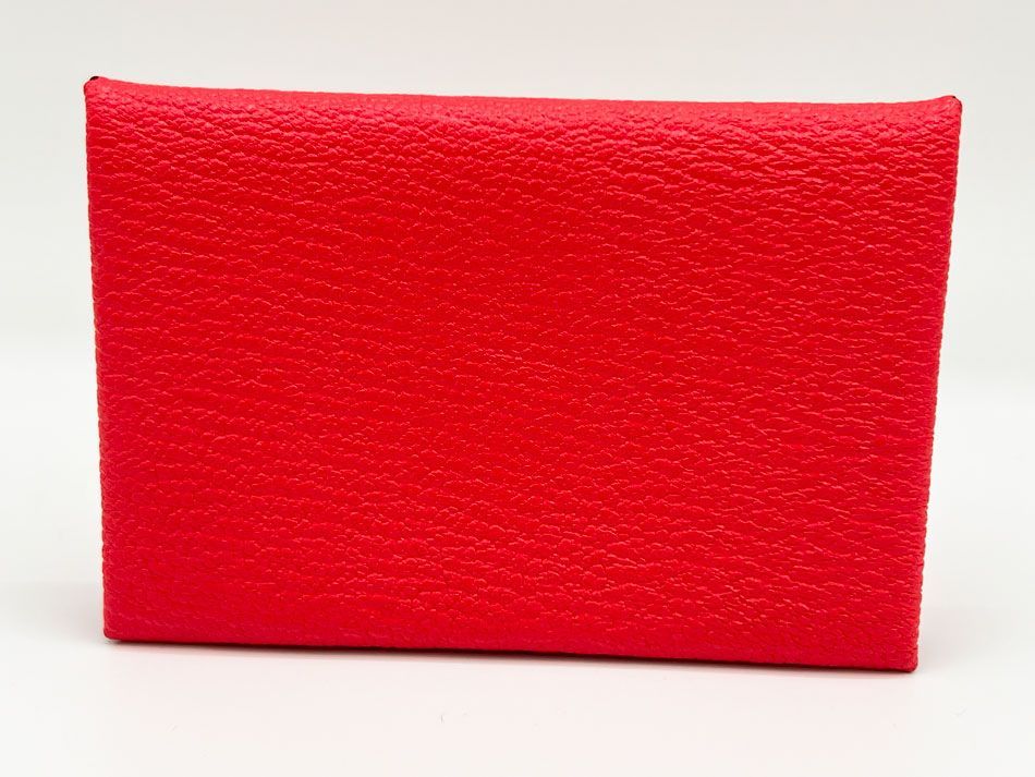 HERMES エルメス カルヴィ カードケース シェーブル ローズテキサス ケブラコ ピンク ブラウン バイ Y刻印