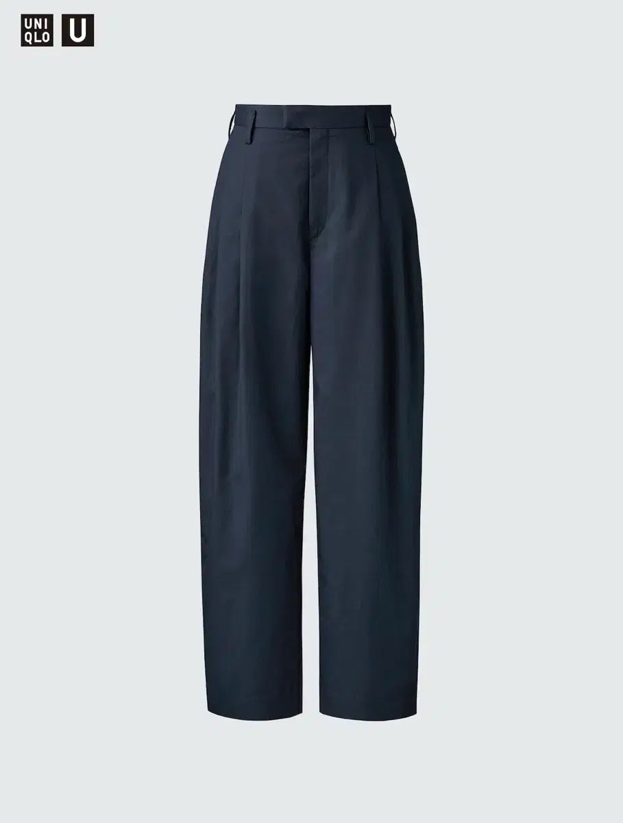 UNIQLO ユニクロ U コットンリヨセルタックワイドパンツ 64 ダーク グレー
