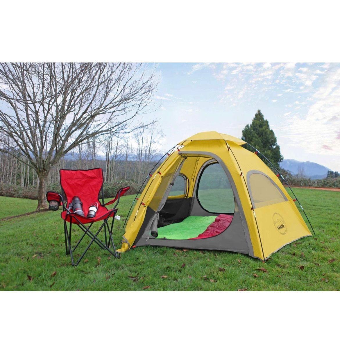 キャンプテント ツーリングドーム 2-3人用 大型 ドーム型 簡単設置