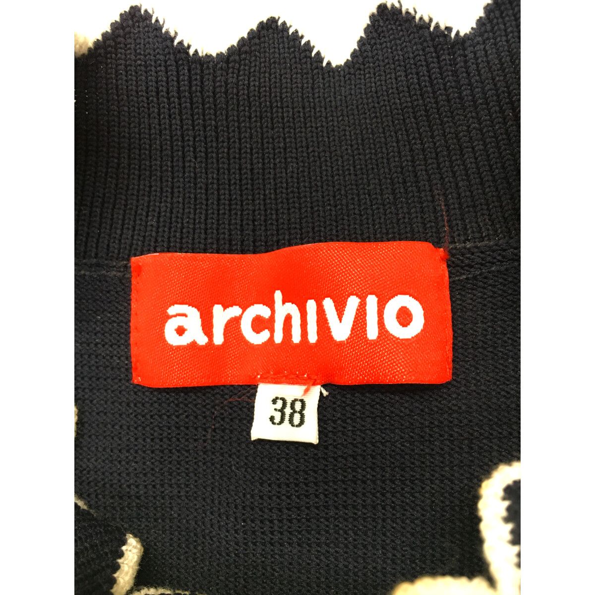 archivio - coco 中古 アルチビオ archivio レディース ニットアウター 38(M) 紺系 ネイビー カシミヤ100％ サイズ：38 ARCHIVIO アルチビオ ニットセーター ネイビー系