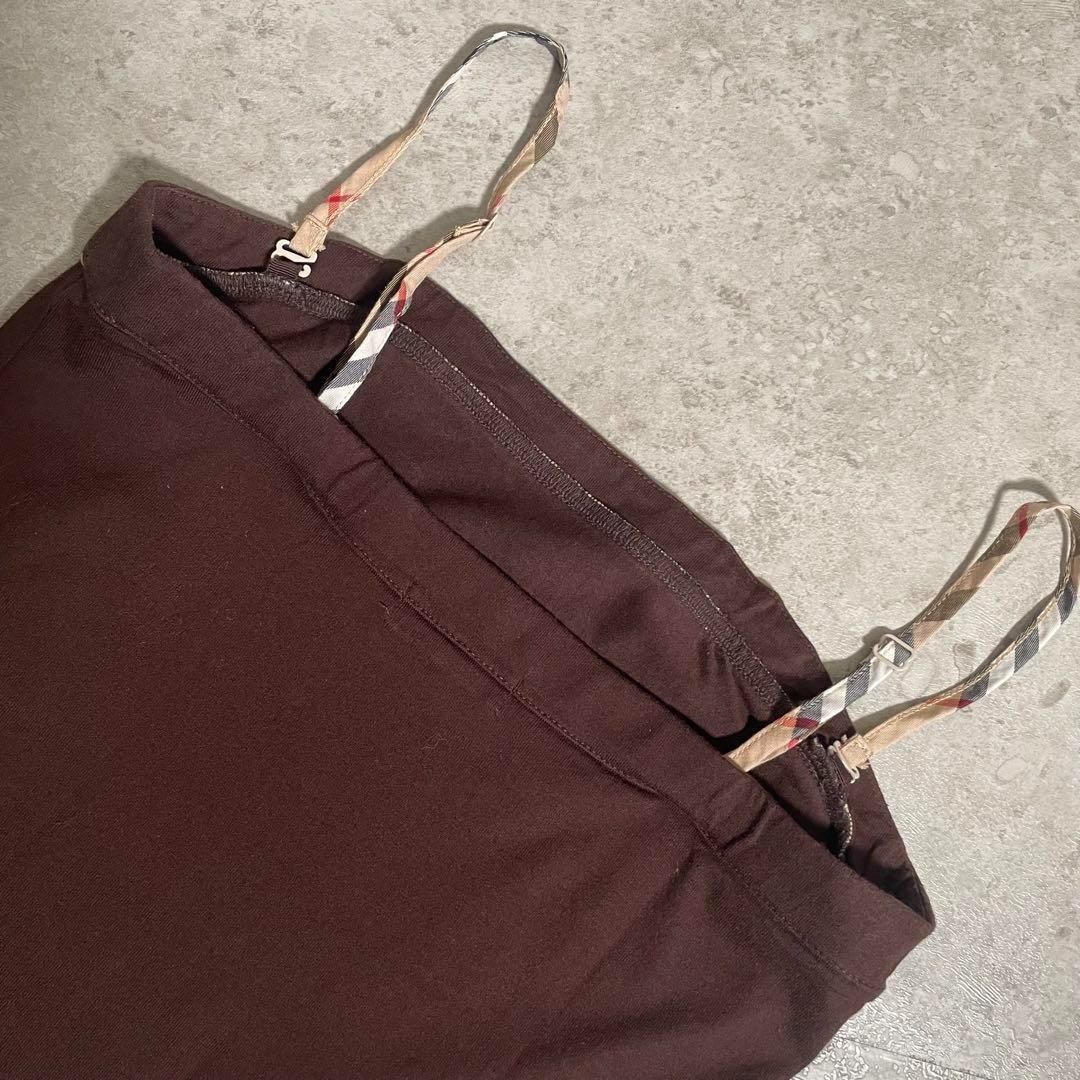  00 s Y 2 K BLUE LABEL キャミソール チェック サイズ38 バーバリーブルーレーベル 三陽商会 ブラウン キャミソール トップス