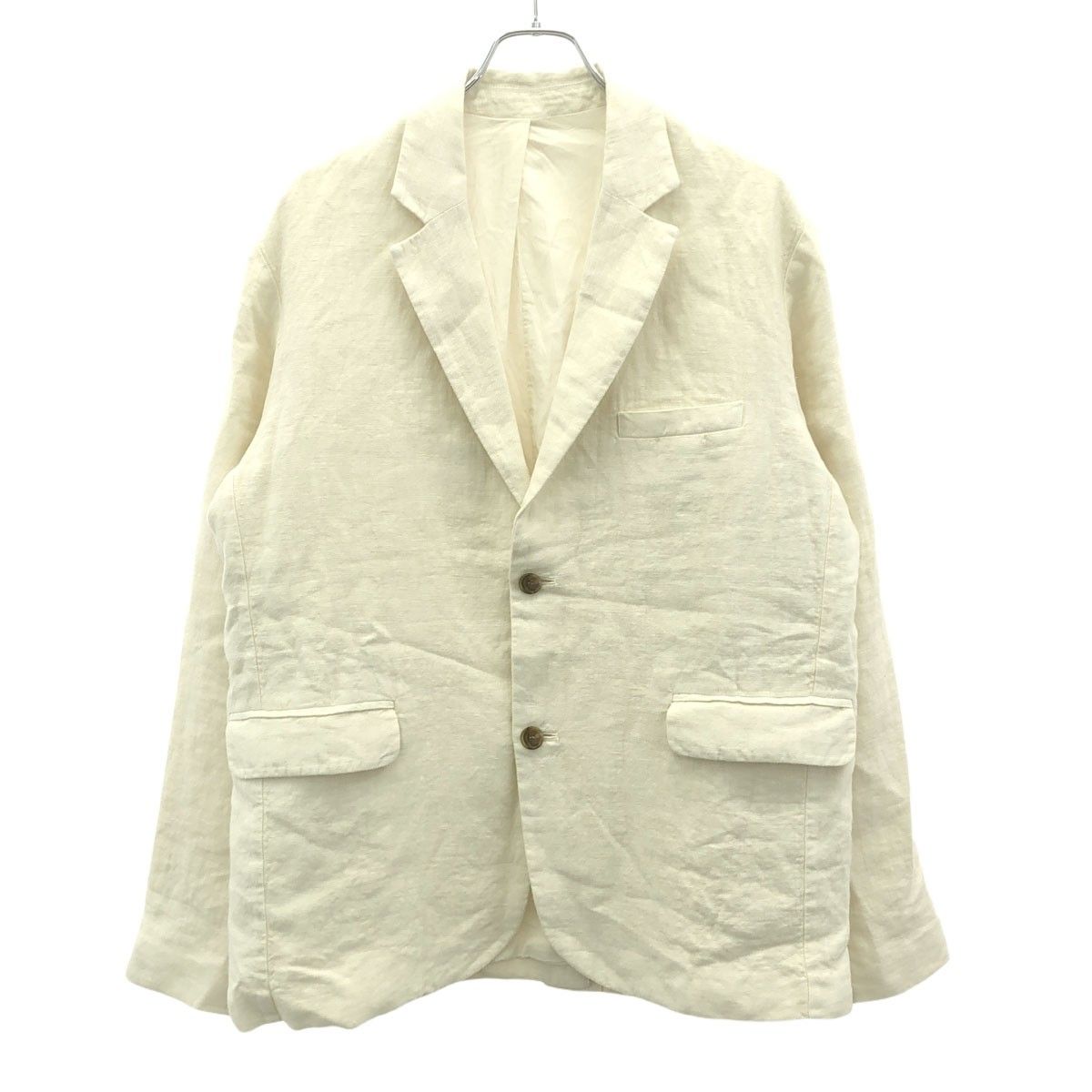 Stussy ステューシー 25SS Blazer Textured Linen in bone リネンブレザージャケット アイボリー M