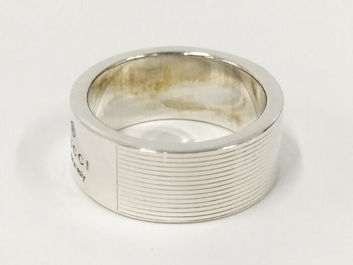 GUCCI シルバー ロゴ リング 表記サイズ 14 約13号 シルバー925 SV925