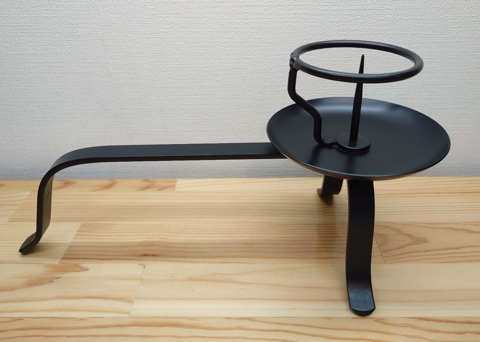 逢絢亭 茶道具 夜咄道具 手燭一双 鉄製 紙箱入り