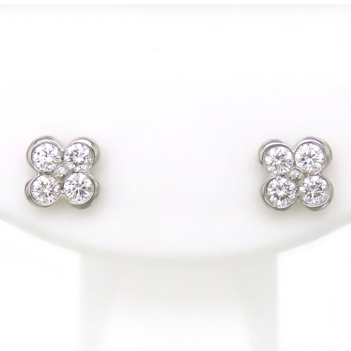 ティファニー ベゼルセット ダイヤモンド ピアス PT950 レディース TIFFANY-Co. ジュエリー