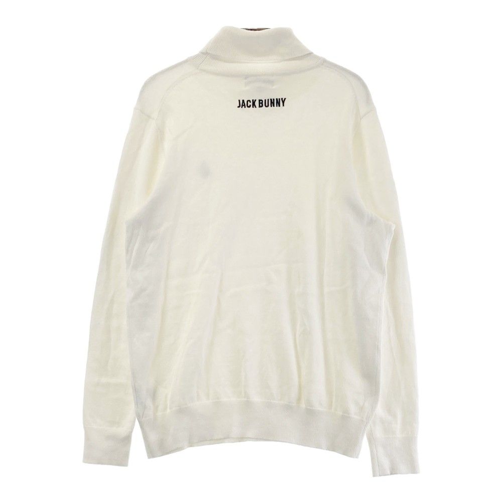新品　ジャックバニー　ニット　セーター　タートルネック　ホワイト　サイズ5 サイズ：5 JACK BUNNY ジャックバニー タートルネック ニットセーター