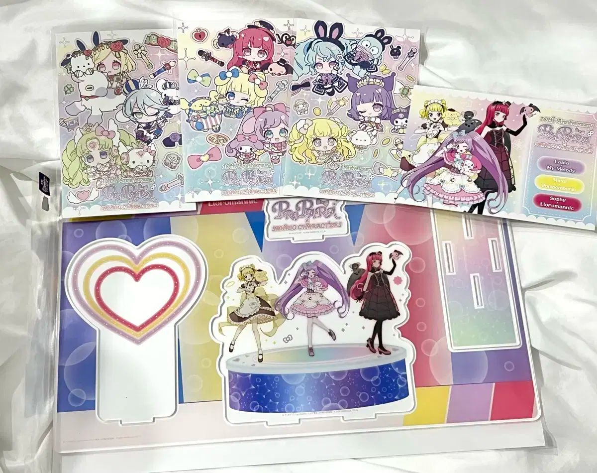 未開封 フリーパラ サンリオ アクリルスタンド 特典 ポストカード 4 腸 ソラミスマイリー ララ