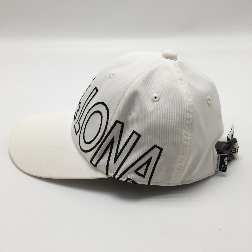 未使用タグ付 MARK&LONA キャップ ホワイト 白 ドクロ ゴルフ ロゴ 未使用タグ付 MARK&LONA キャップ ホワイト 白 ドクロ ゴルフ ロゴ