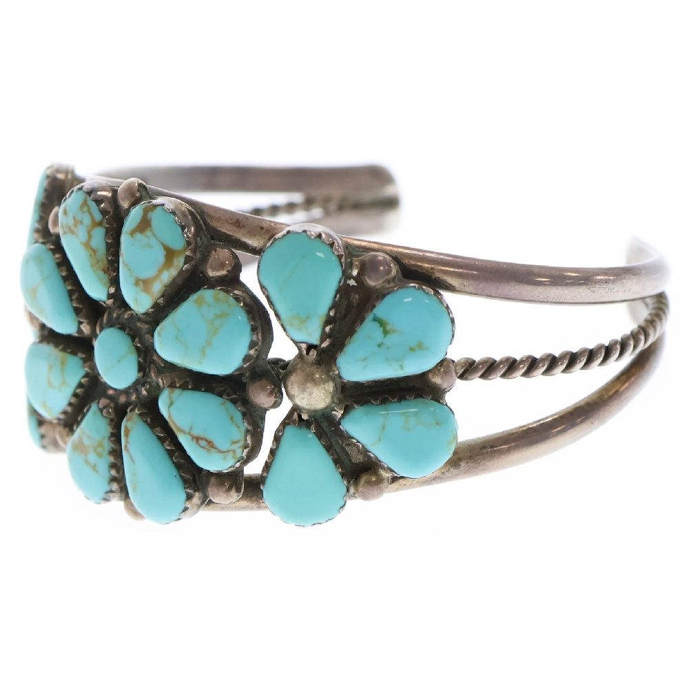INDIAN JEWELRY インディアンジュエリー ターコイズクラスターバングル M ブレスレット