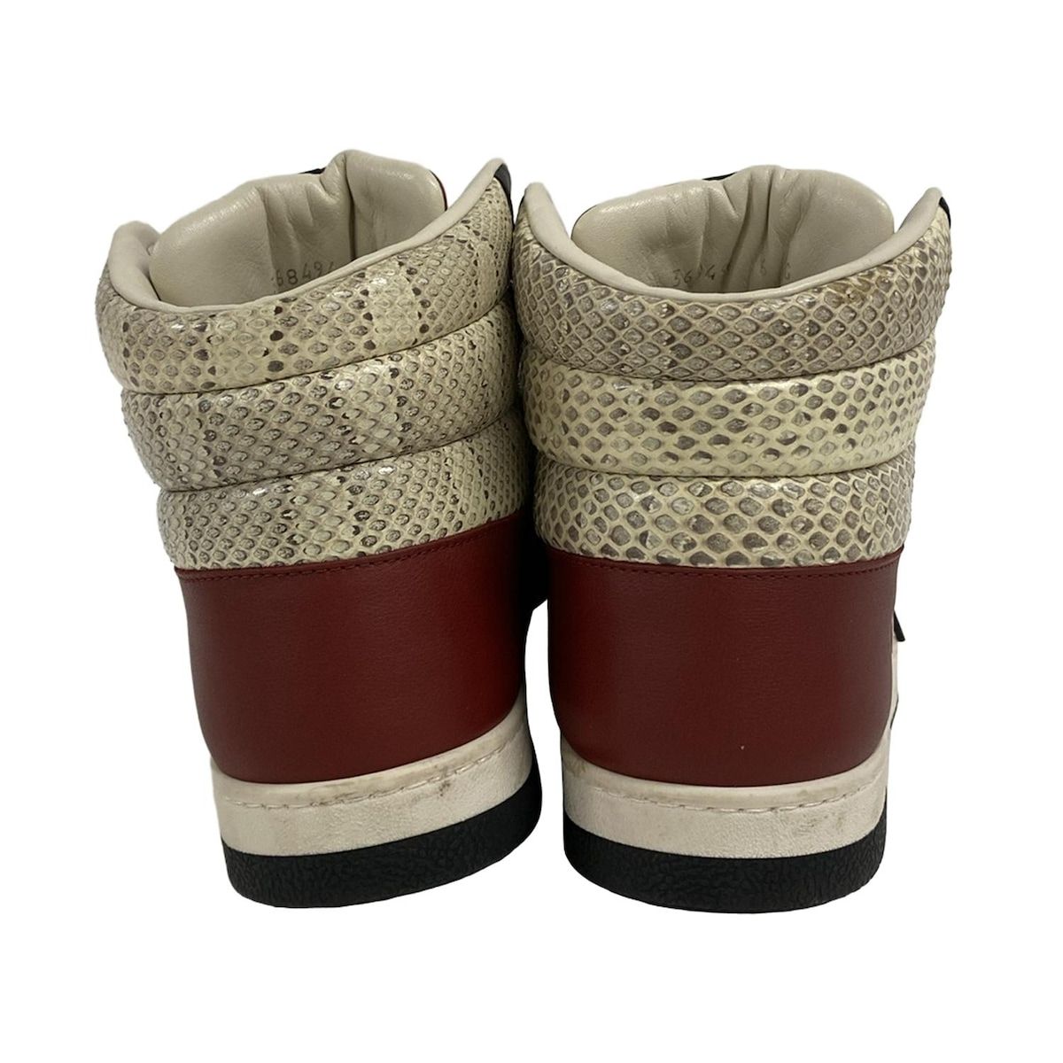 めぐ　 GUCCI(グッチ) スニーカー 6 G メンズ美品 368494 黒×アイボリー
