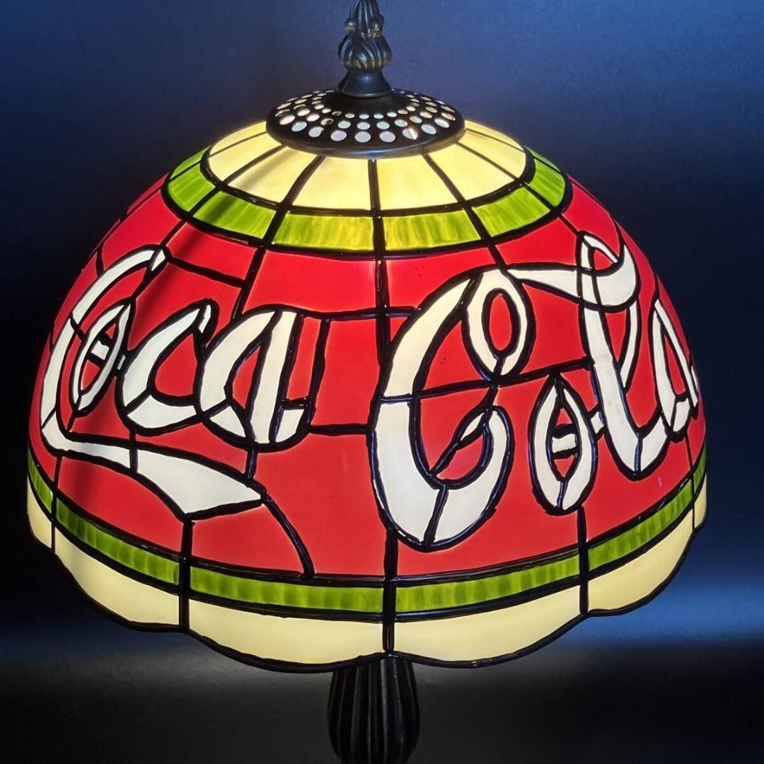 コカコーラ Coca Cola ステンドグラス調 テーブルランプ ティファニースタイル ビンテージ ディスクライト POP_25B