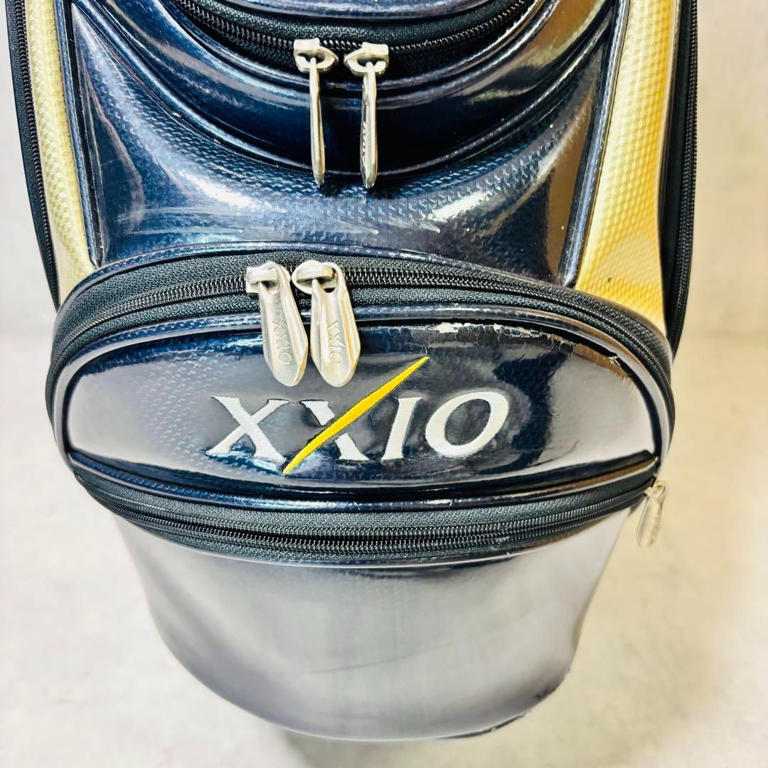 ＸＸＩＯ ゼクシオ ゴルフ エナメルキャディバッグ９型 美品！ XXIO ゼクシオ】キャディバッグ ゴルフバッグ エナメルモデル 9型 3点