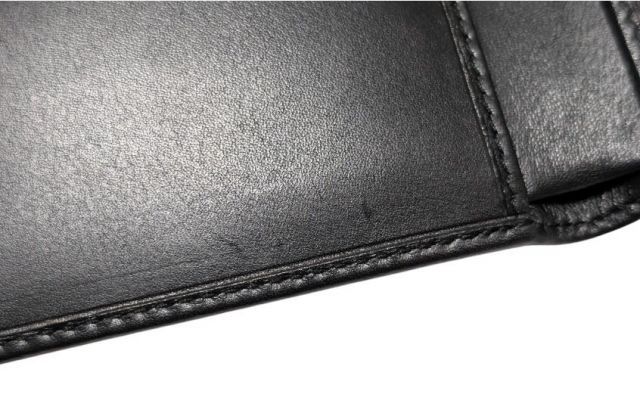 未使用 グッチ 財布 レザー 二つ折り オールドグッチ 札入れ ブラック