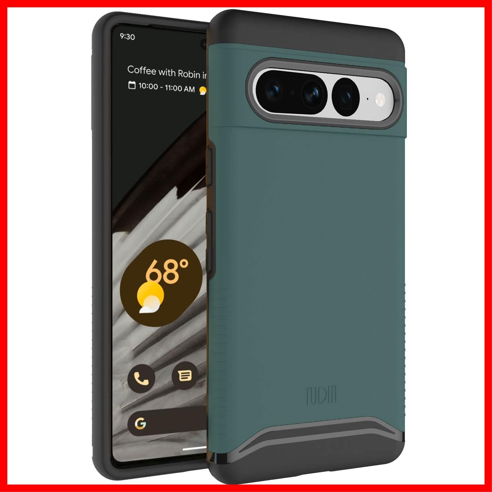 【特売】「米軍MIL規格・耐衝撃」TUDIA Pixel 7 Pro 用 ケース、「MERGE」2層保護 米軍MIL規格 耐衝撃性超薄型ハードTPU保護 Google Pixel 7 Pro 対応 ケース - ハンターグリーン