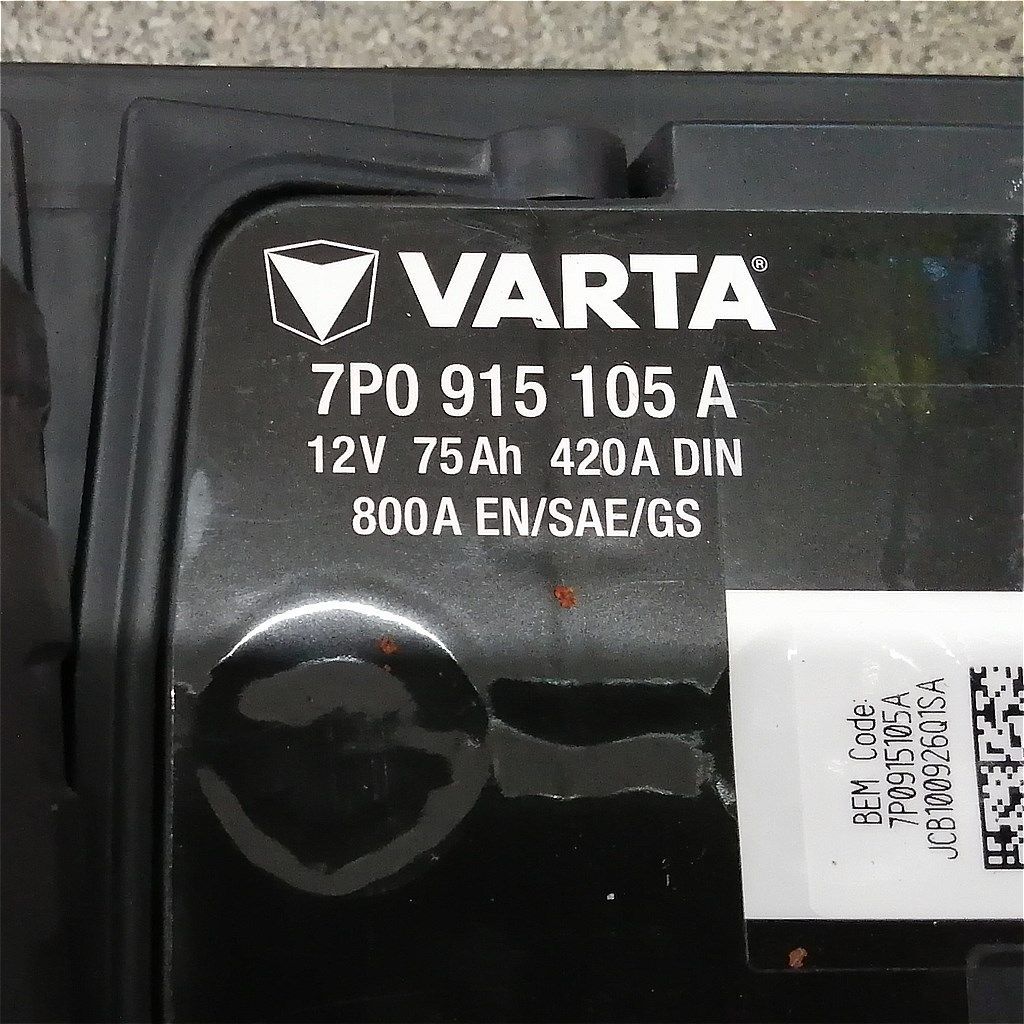 VARTAバッテリー 7P0 915 105 A VW/Audi 12V 75Ah 420A - メルカリ