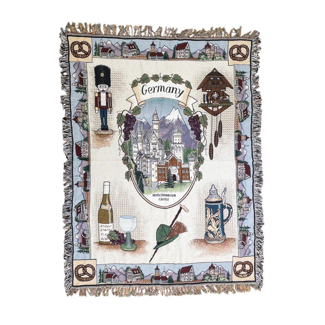 vintageラグ カーペット ドイツ 名産 ノイシュバンシュタイン城 セール