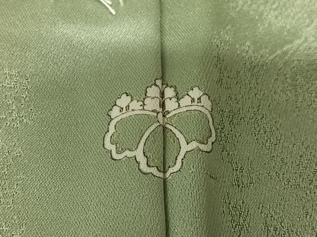 平和屋着物□上質な色無地 草木地紋 利休鼠色 正絹 逸品 AAAQ9956zg 着物