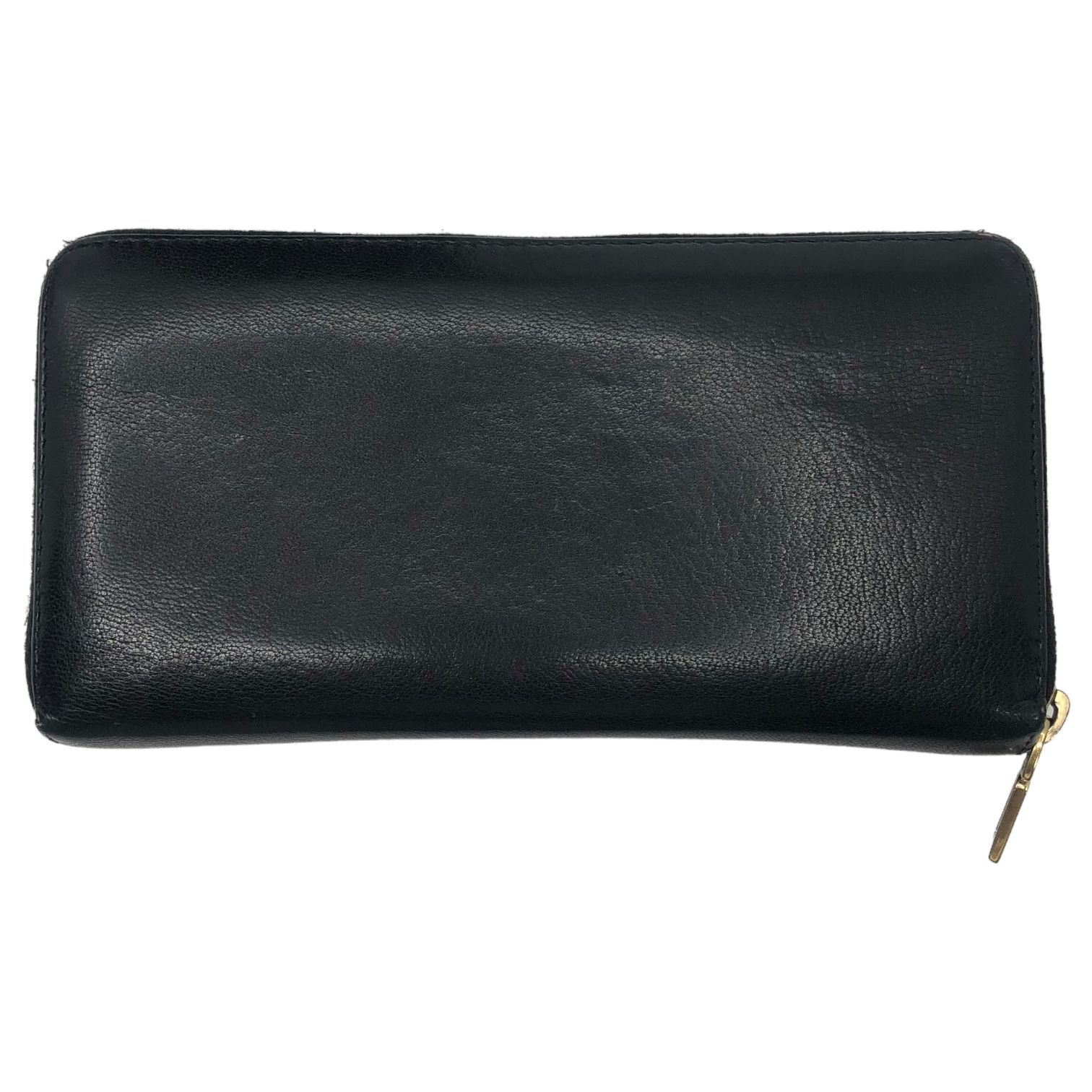 YVES SAINT LAURENT(イヴサンローラン) Logo round zipper leather long wallet ロゴ ラウンド ファスナー 長財布 352904 ブラック