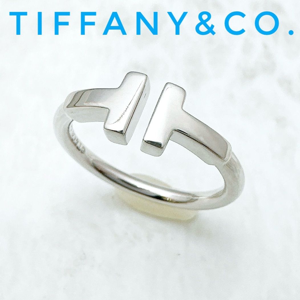 ?Tiffany＆Co. Tワイヤー ホワイトゴールド リング 約7号 U
