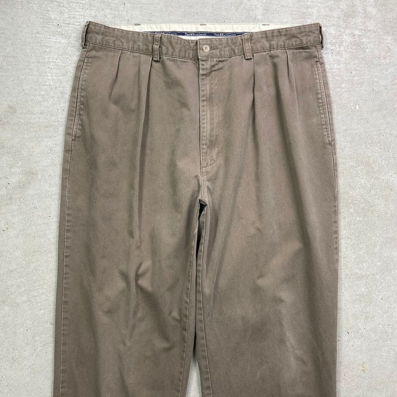 ラルフローレン 90s ANDREW ブラックポロチノ2タックW38L29 古着 ラルフローレン 90s ANDREW ブラックポロチノ2タックW38L29 古着