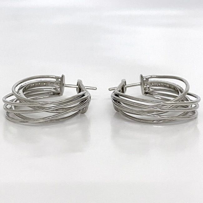 avalanche ダイヤモンド 18Kホワイトゴールド ピアス ダイヤモンド 18K