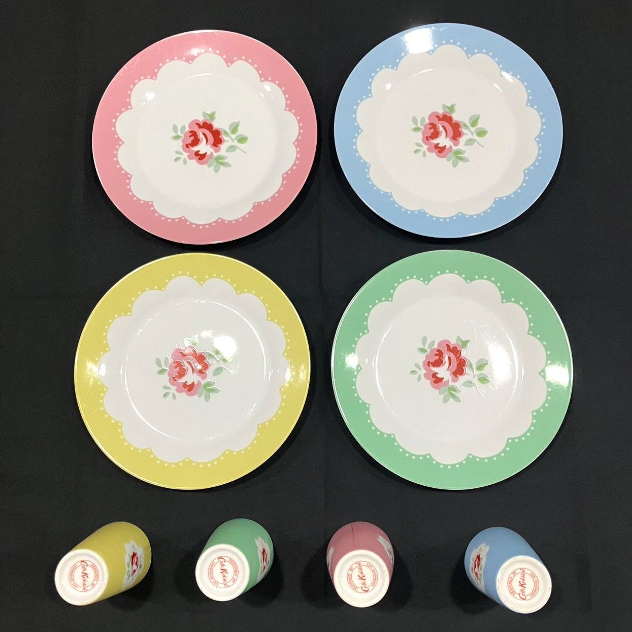 CathKidston キャスキッドソン 皿 プロヴァンスローズ カップ4個