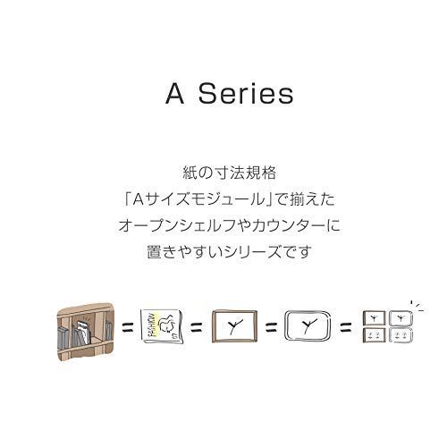 ホワイト リズムRHYTHM 目覚まし時計 連続秒針 A6 サイズ インテリア