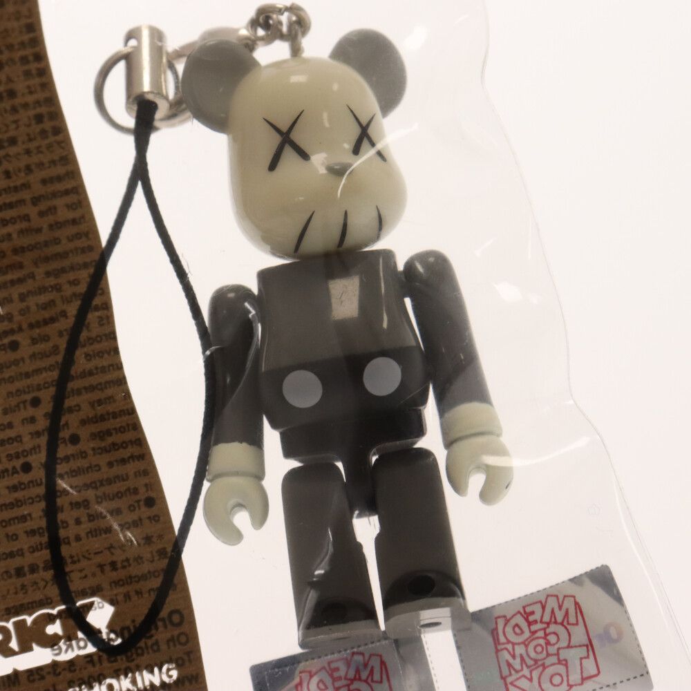 MEDICOM TOY - MEDICOM TOY メディコムトイ BE@RBRICK 70% KAWS Original Fake ベアブリック カウズ オリジナルフェイク ストラップ キーホルダー フィギュア 人形 グレー/ネイビー MEDICOM TOY (メディコムトイ) BE@RBRICK 70% KAWS Original
