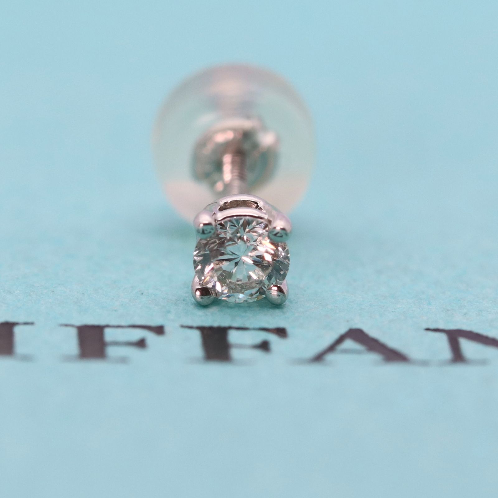 ティファニー ピアス Pt950 ダイヤモンド ソリティア 片耳 シングル プラチナ 1P ダイヤ スクリュータイプ TIFFANY&CO.  /24-432S - メルカリ