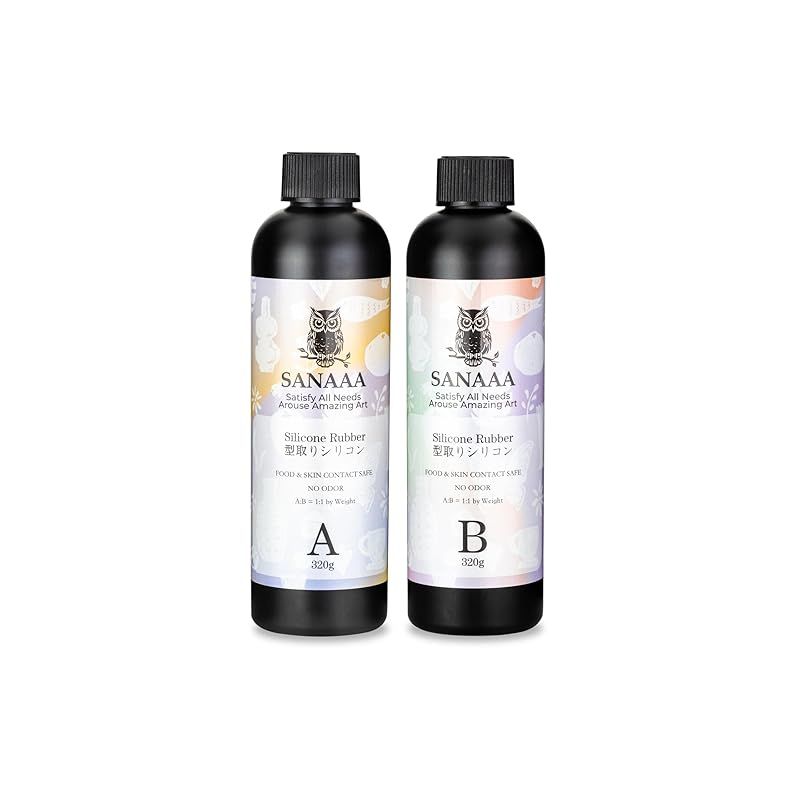 SANAAA 型取り用シリコン モールドシリコン 手作り DIY 型取り レジン型 （320+320g） 0