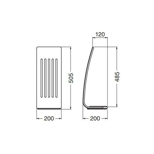 シロクマ 消火器スタンドスリット ライトオーク FEX-151