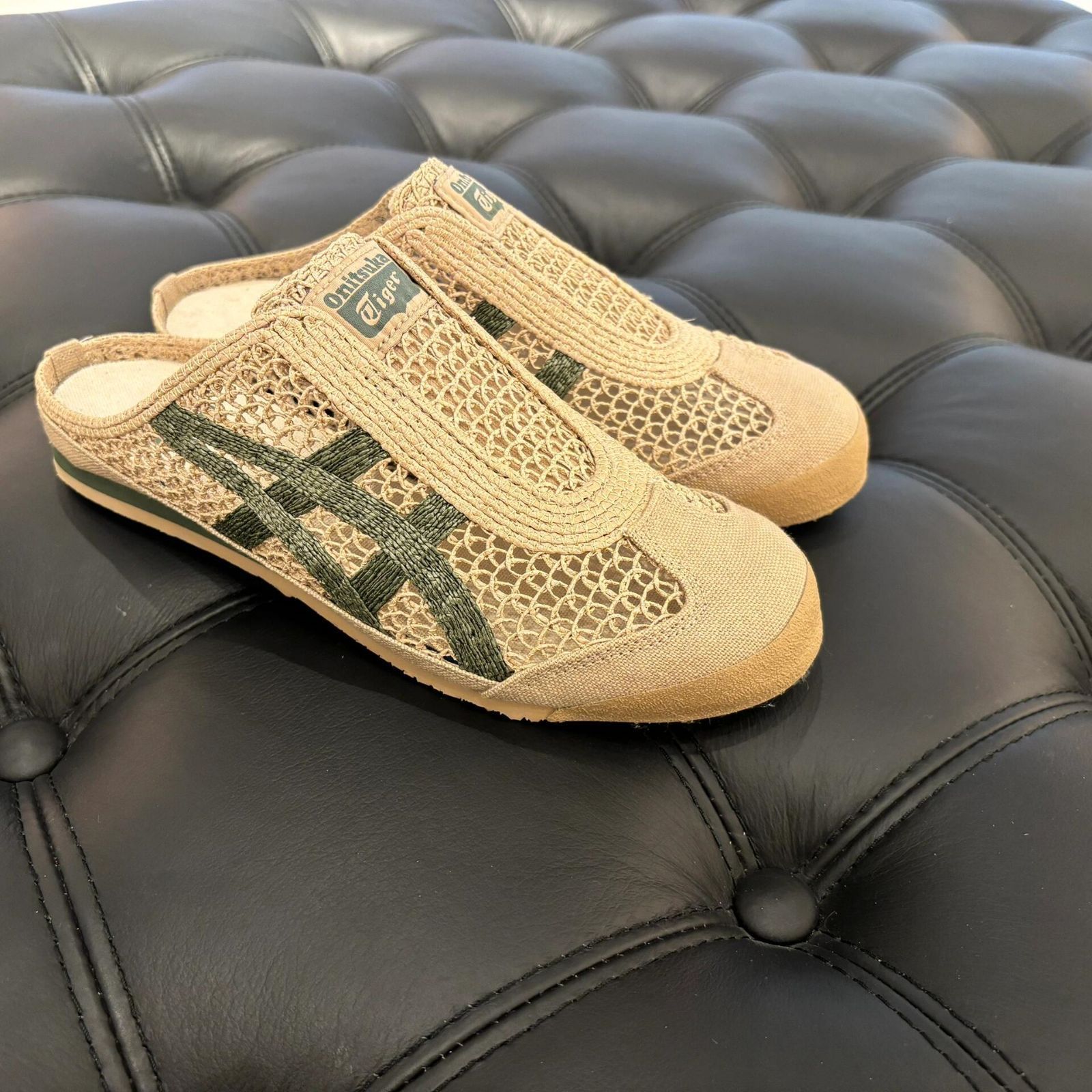 Onitsuka Tiger オニツカタイガー ミュール MEXICO 66 SABOT メキシコ 66 サボット シューズ BEIGE GREEN ベージュ グリーン メンズ レディース