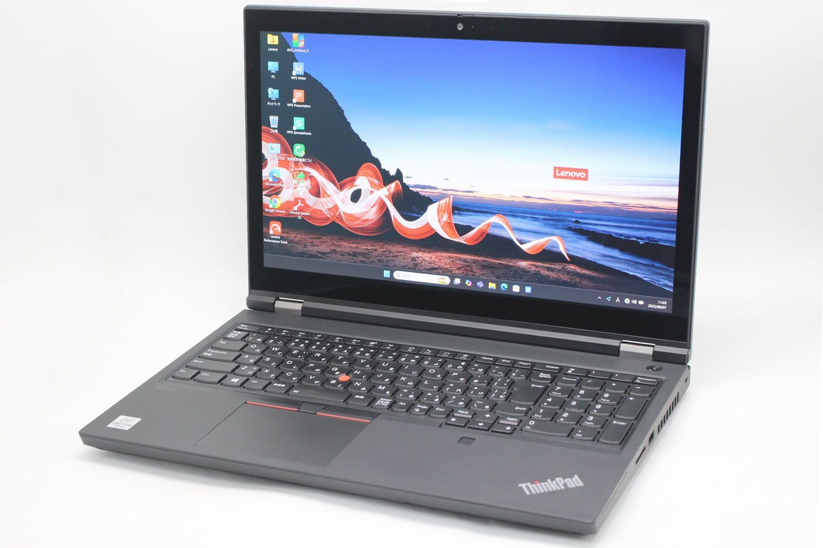 中古美品 4K 15.6型タッチ Lenovo ThinkPad P15 Gen1 Windows11