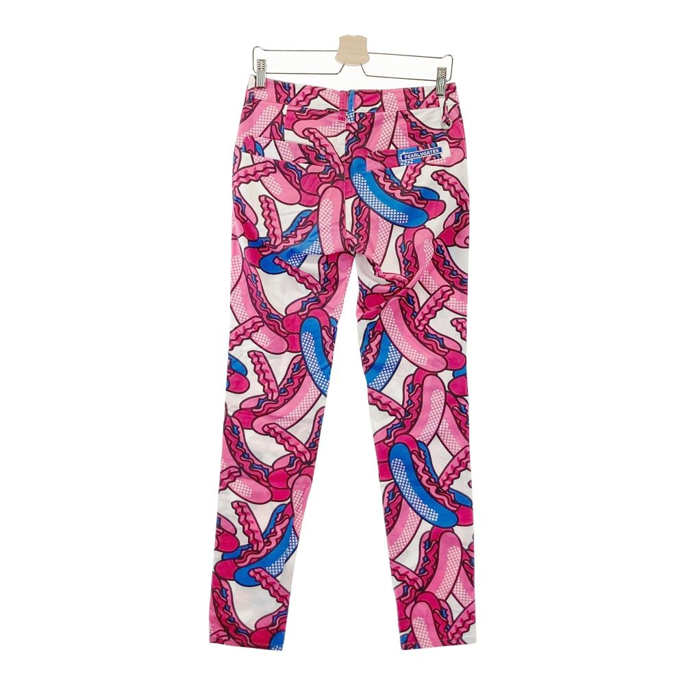 PEARLYGATESレディースゴルフパンツ　期間限定！！ サイズ：1 PEARLY GATES パーリーゲイツ ストレッチパンツ 総柄 ピンク