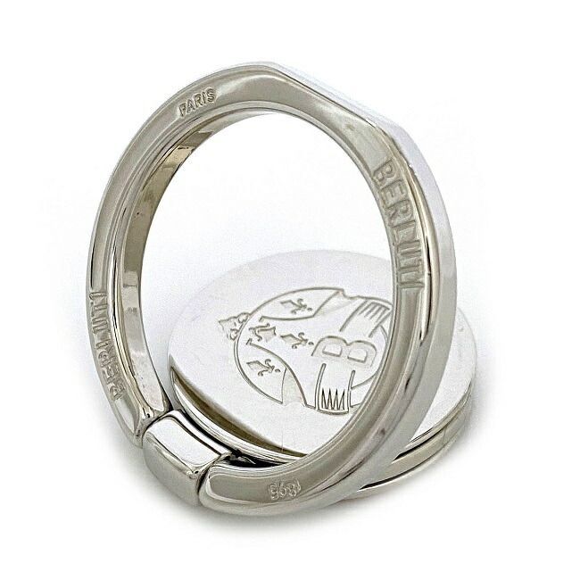 BERLUTI スマホ　リング ベルルッティ スマホリング シルバー 未使用 美品 メタル S