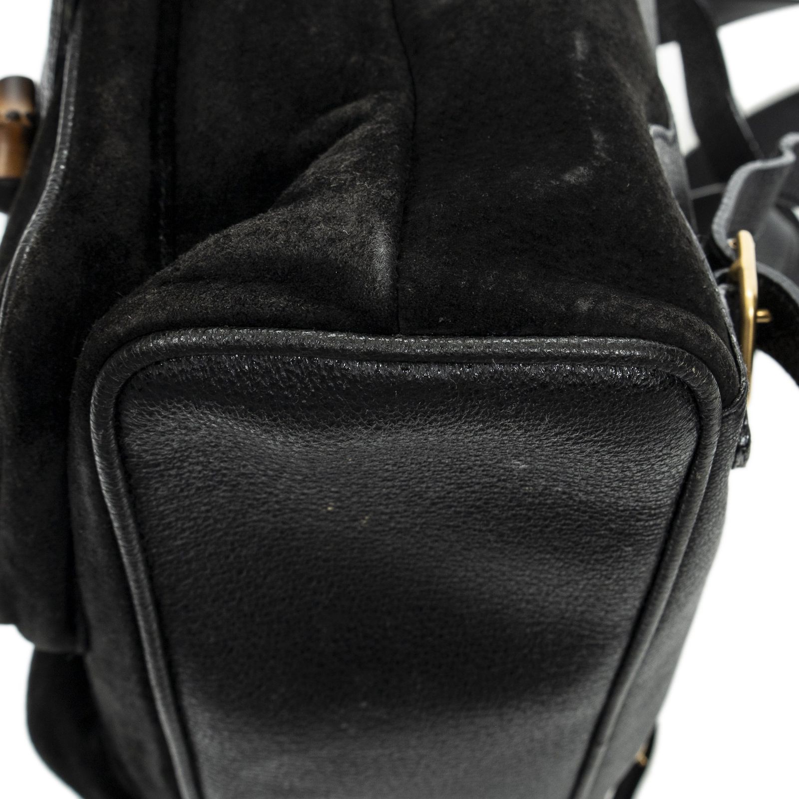 リュックサック黒スエードレザーA