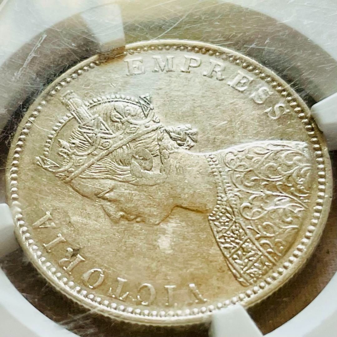 1878 英領インド ゴシッククラウン銀貨 ヴィクトリア AU DETAILS 