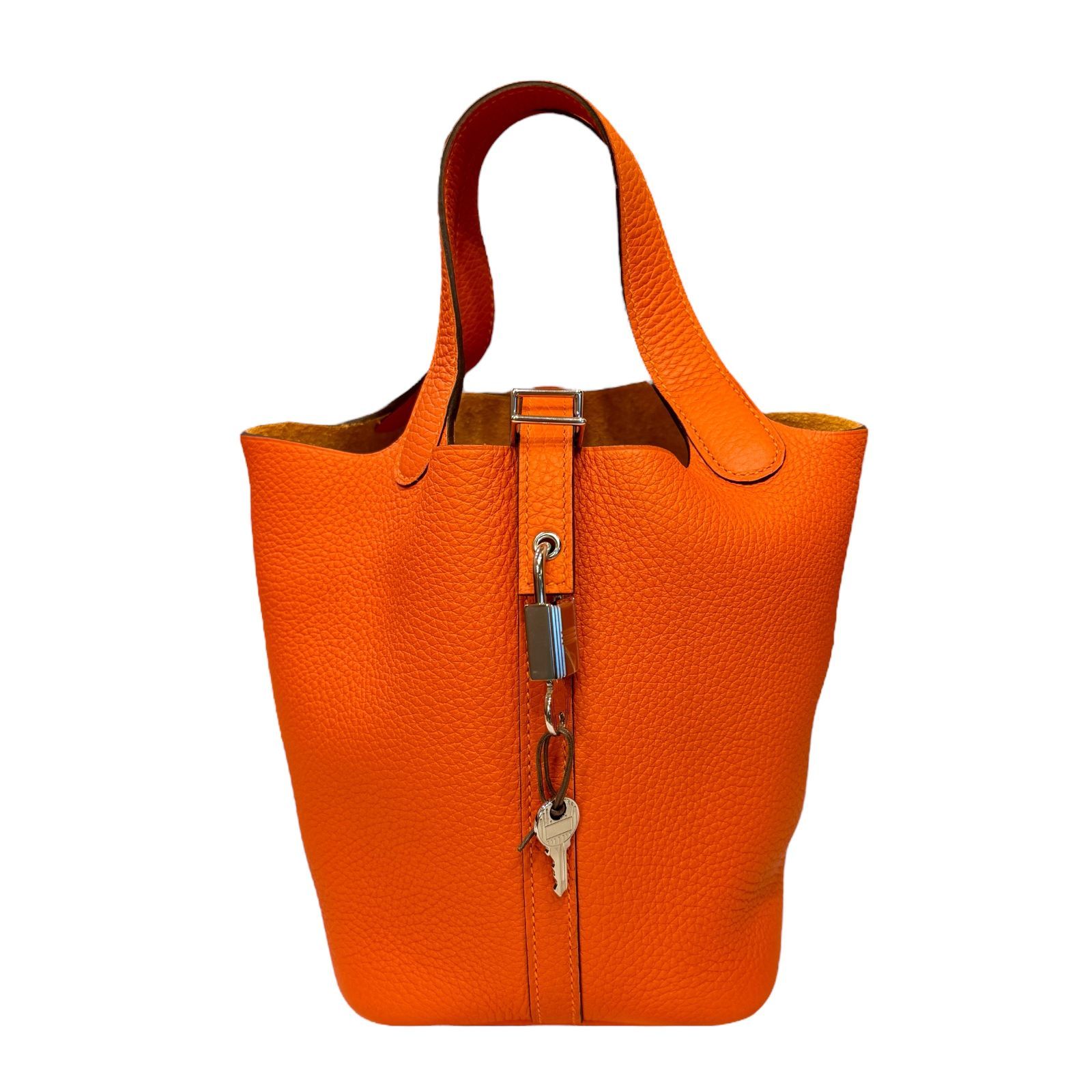 エルメス ピコタンロック PM フー オレンジ Z刻印 シルバー金具 - メルカリ 