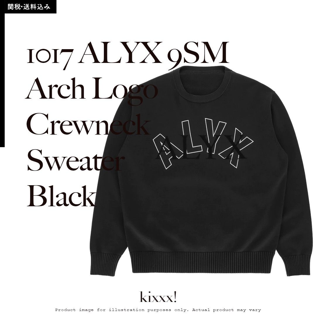 1017 ALYX 9SM Arch Logo Crewneck Sweater Black アリクス ナイン