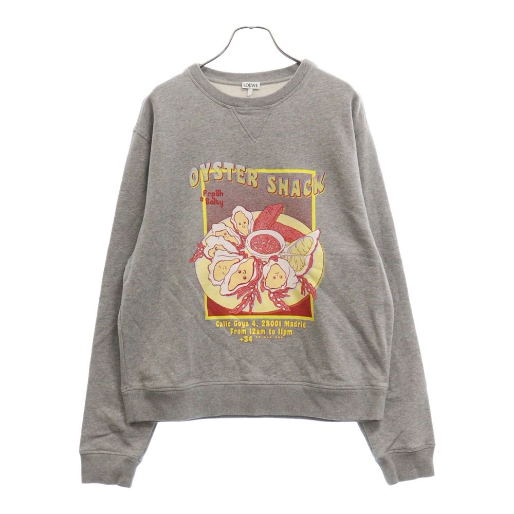 LOEWE (ロエベ) Oysters Print Sweatshirt S359Y24X19 オイスタープリント クルーネックスウェットトレーナー  グレー - メルカリ