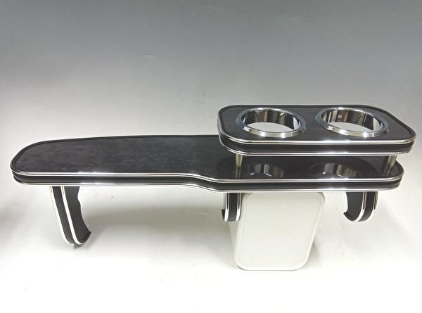 30ヴェルファイア|アルファード前期 15|1～ フロントテーブル ブラックウッド BKｘシルバー