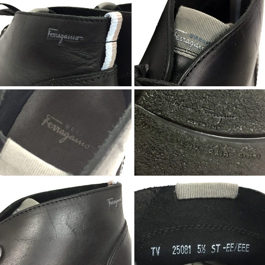 Salvatore Ferragamo フェラガモ チャッカブーツ 5 1/2 24cm相当