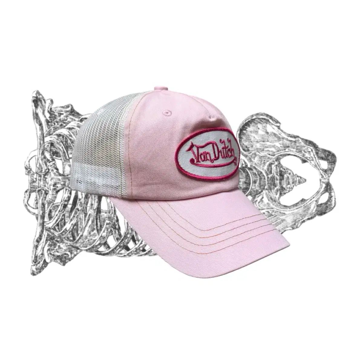 Von Dutch ピンクキャップY2K 韓国風 ダメージ加工 ヴィンテージ Von Dutch ピンクキャップY2K 韓国風 ダメージ加工 ヴィンテージ